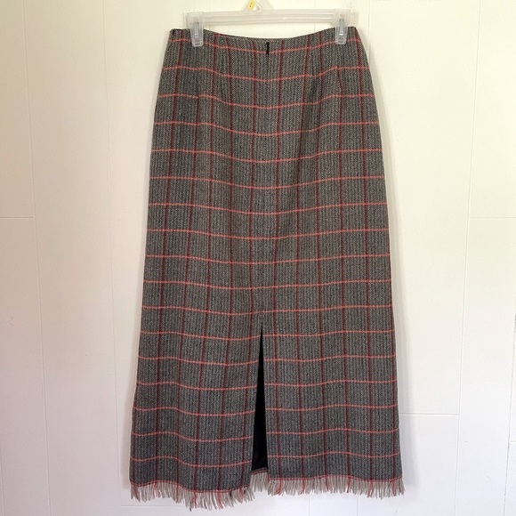 Harve Benard Sport Wool Maxi Skirt ~ Fringe Detail ~ Women’s Size 12 - Picture 2 of 11
